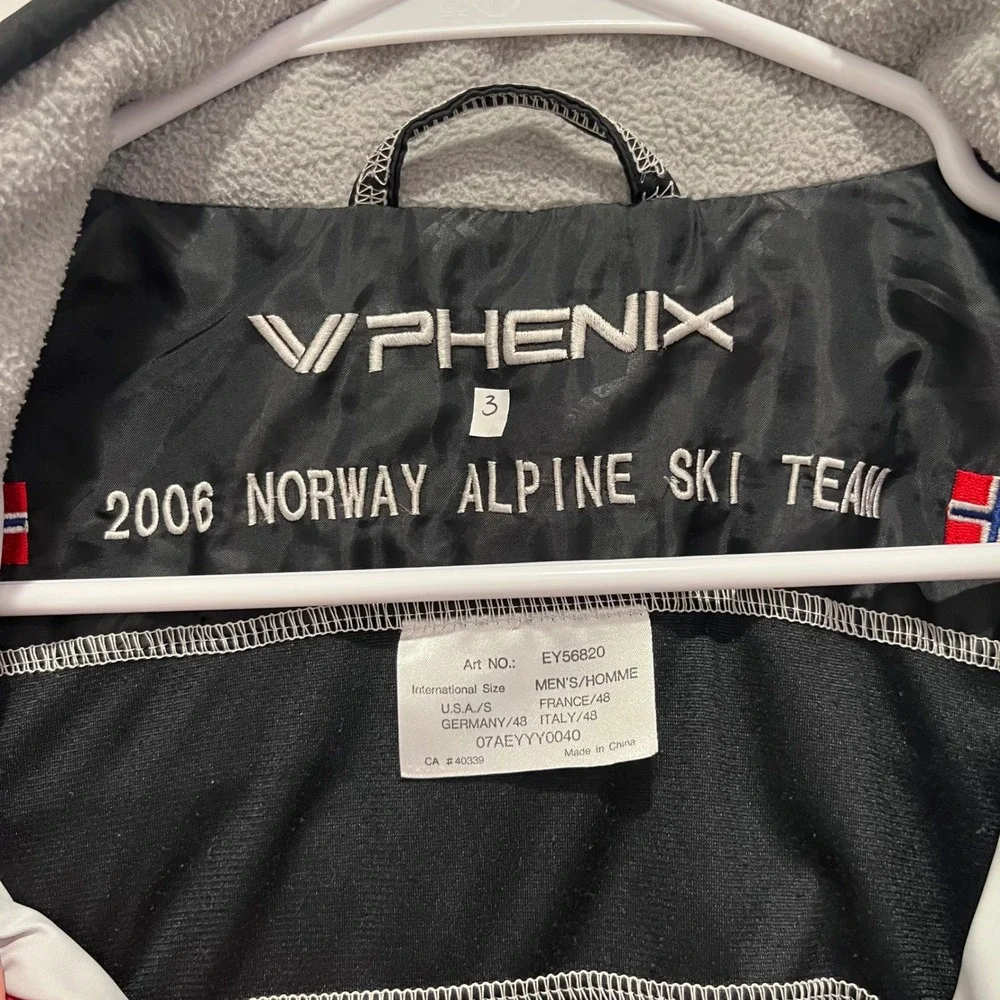 Phenix 2006 Norway Alpine Ski Team Full‎ Zip Jacket Mens  Grey Black EY56820S